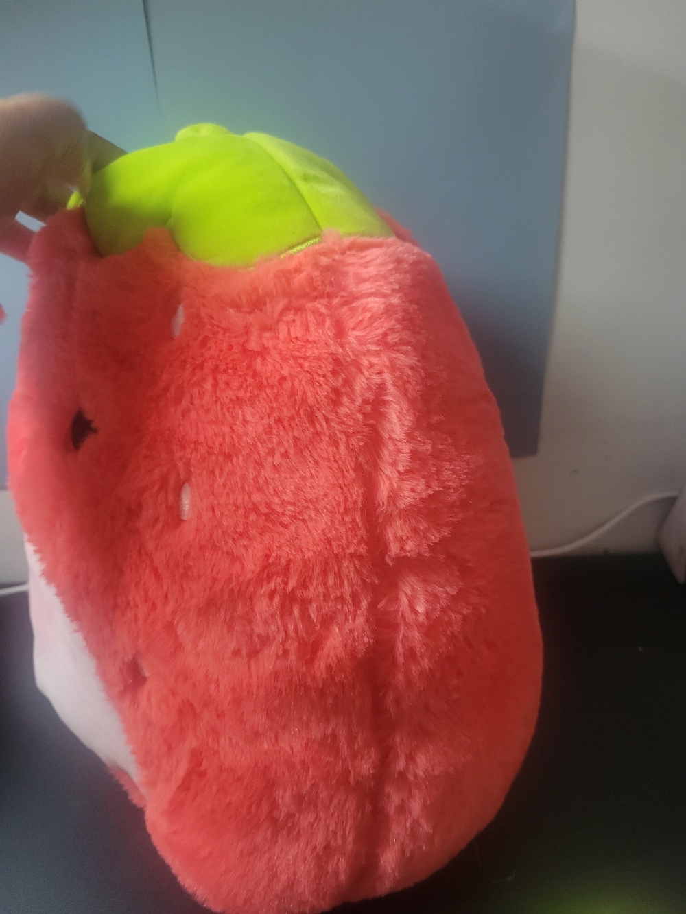 Squishmallows Coral-Red Plush Strawberry Pillow with Pink Tag - Picture 10 of 10
